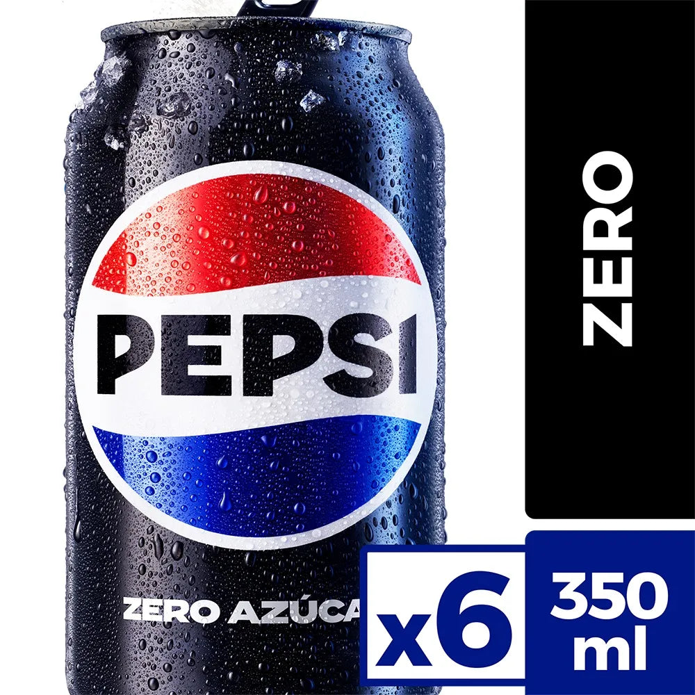 BEBIDA EN LATA PEPSI ZERO 350ML 1X6
