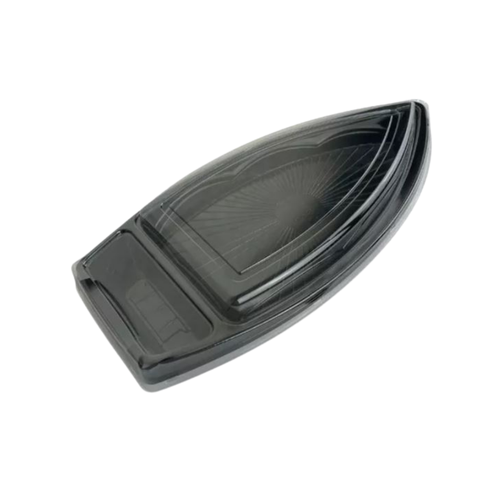 Barco base negra tapa transp. Sushi 1×40