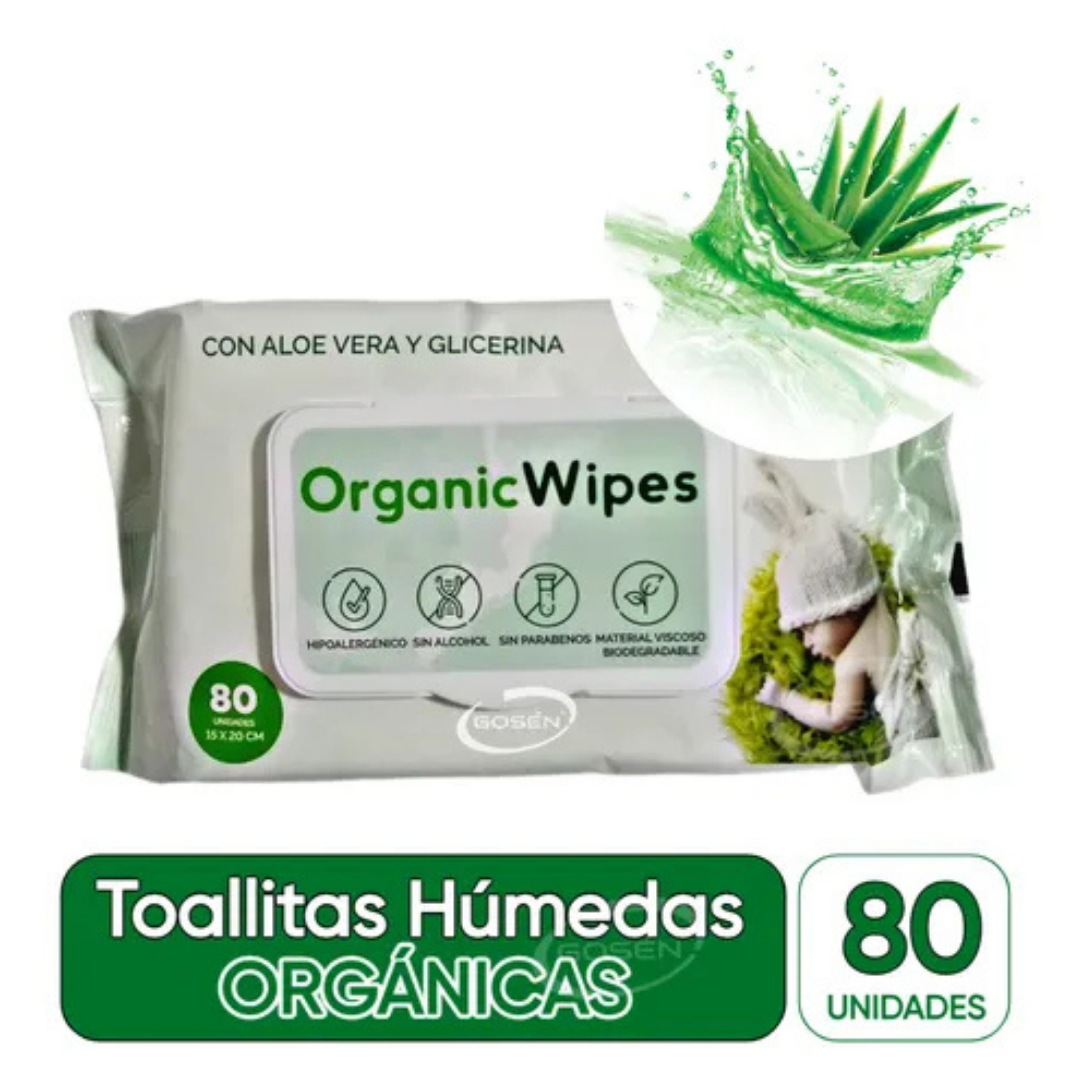 TOALLAS HUMEDAS ORGANIC WIPES 1X80HJ