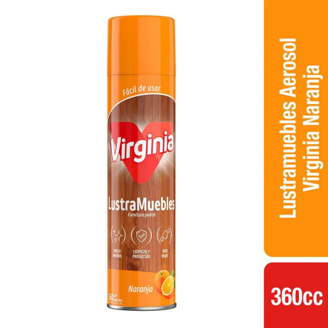 LUSTRA MUEBLE AEROSOL VIRGINIA 360CC NARANJA