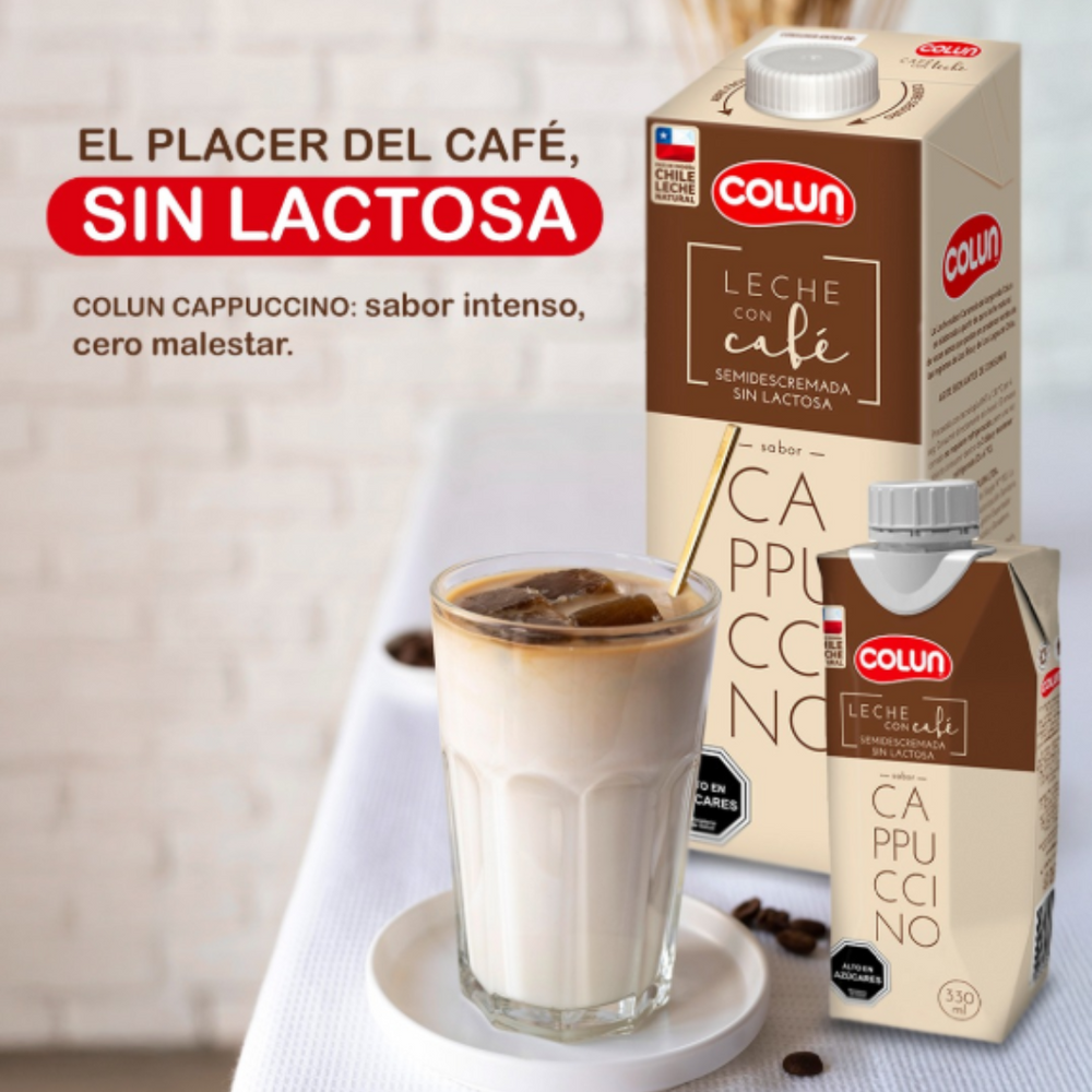 LECHE CAPUCCINO SIN LACTOSA 330ML 1X18 | COLUN