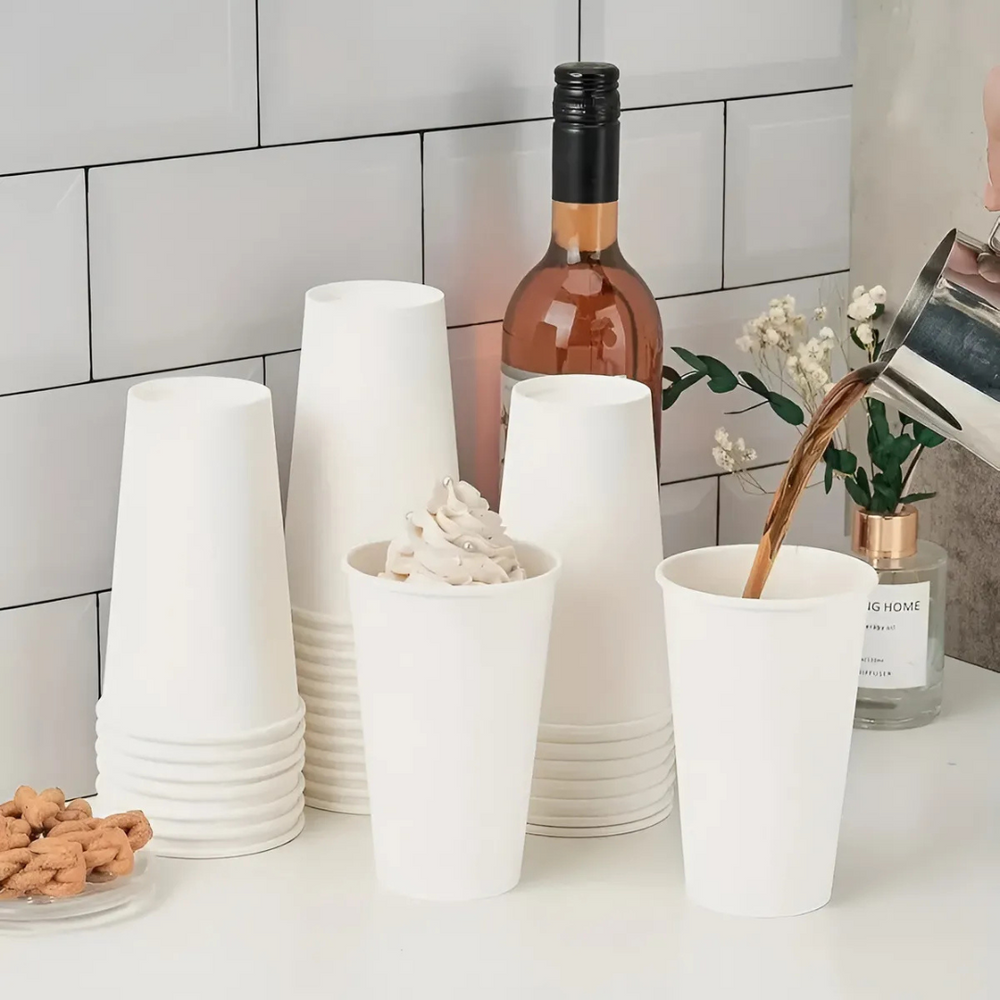 VASO POLIPAPEL BLANCO 16 OZ TIRA DE 50 UNIDADES