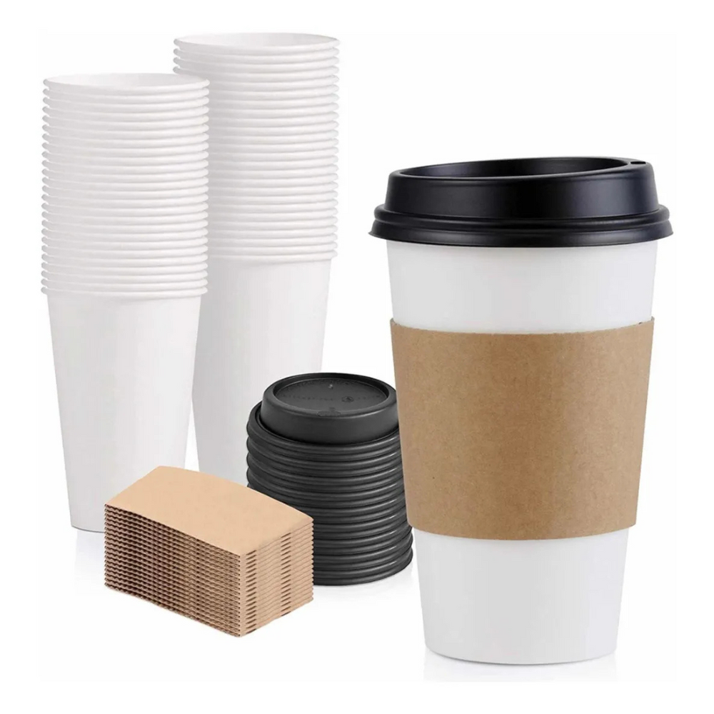 VASO POLIPAPEL BLANCO 16 OZ TIRA DE 50 UNIDADES