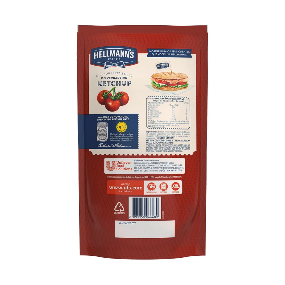 KETCHUP BOLSA 1KG HELLMANNS