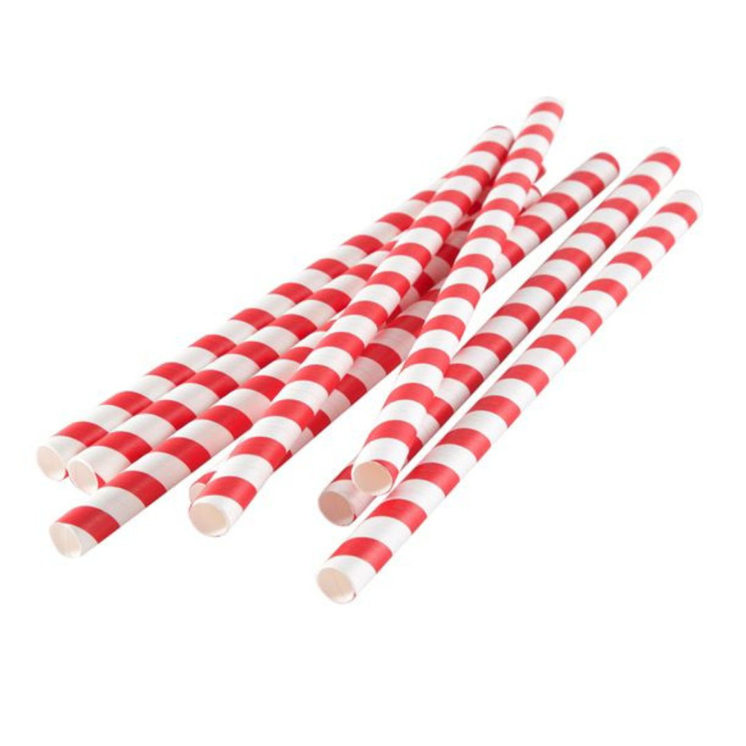 BOMBILLA PAPEL GRUESA BICOLOR ROJO 1X100