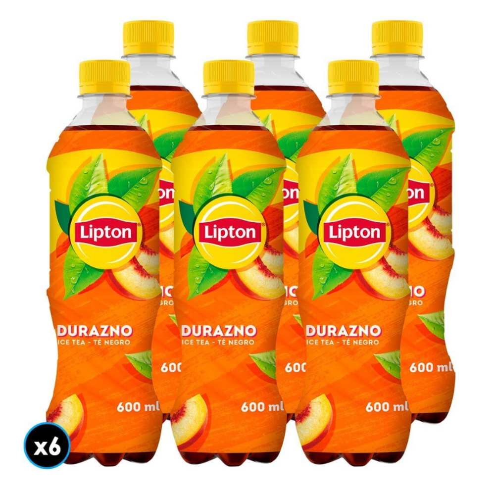 LIPTON TE NEGRO DURAZNO PET 600CCX6