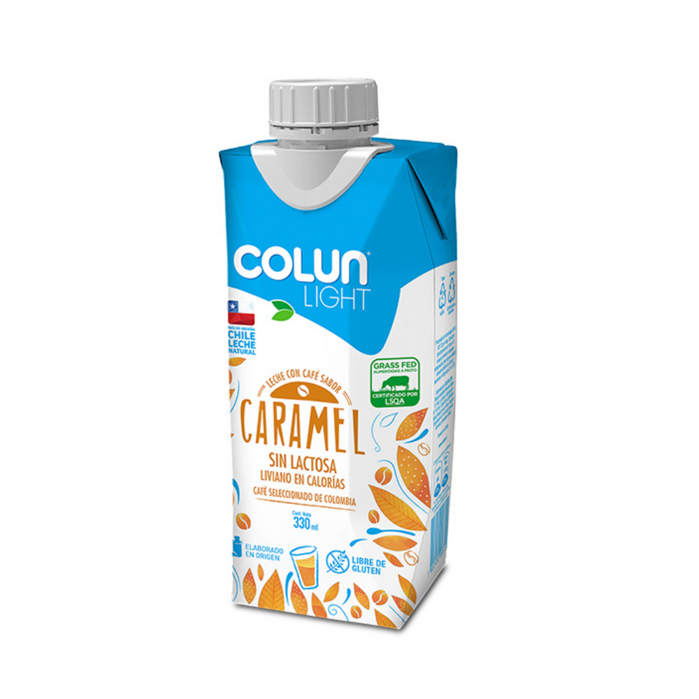 LECHE CARAMELO LIGHT SIN LACTOSA 330ML 1X18 | COLUN