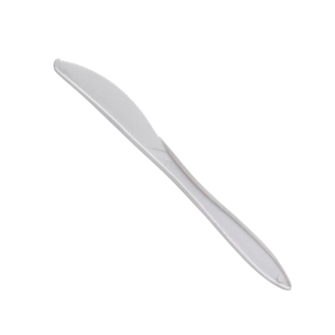 CUCHILLO PLASTICO BLANCO 1X100
