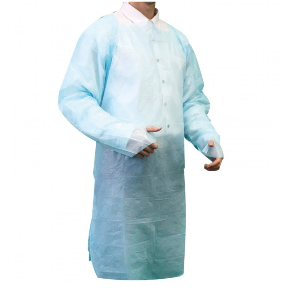 PECHERA PLASTICA CON MANGAS Y OJAL PARA PULGAR 1X10