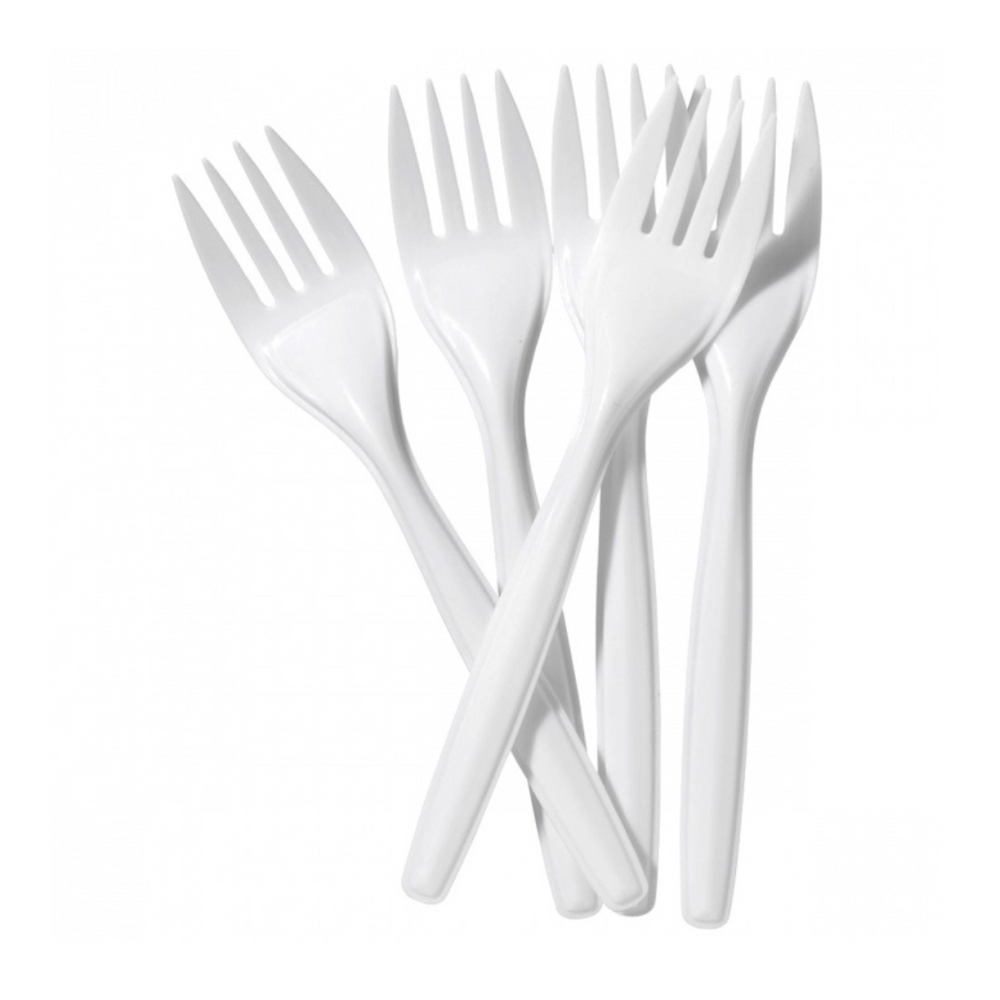 TENEDOR ECONOMICO BLANCO 1X100