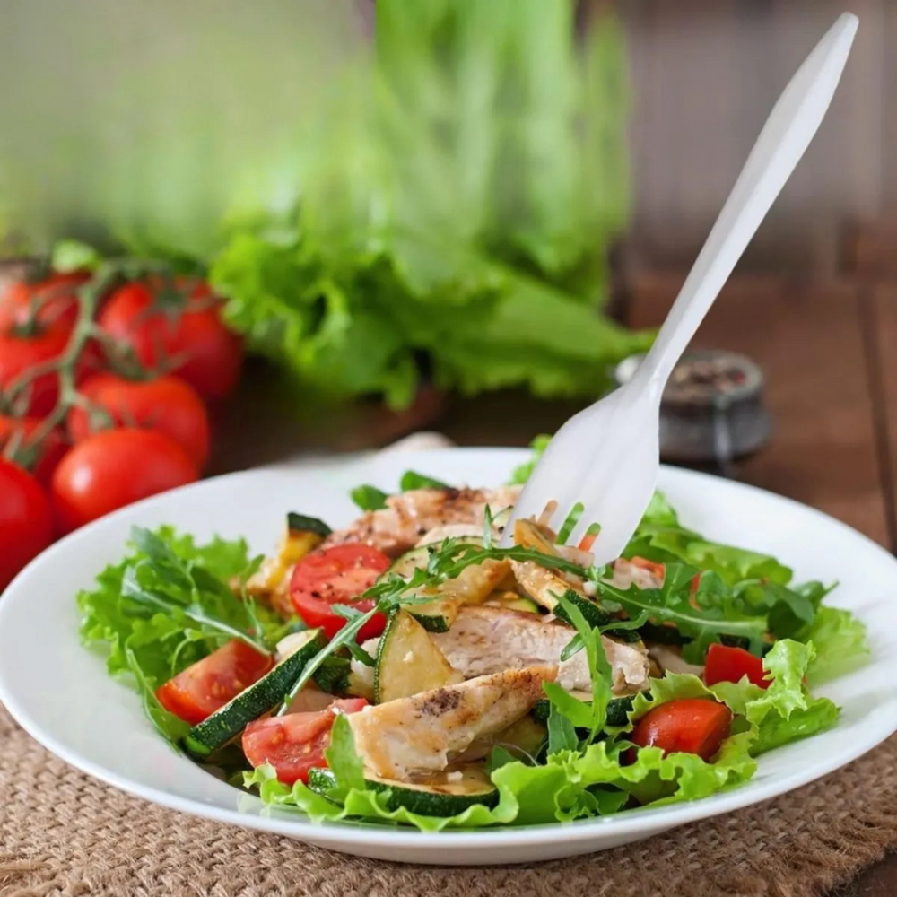 TENEDOR ECONOMICO BLANCO 1X100