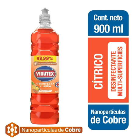 LIMPIADOR DESINFECTANTE CITRICO 900CC VIRUTEX