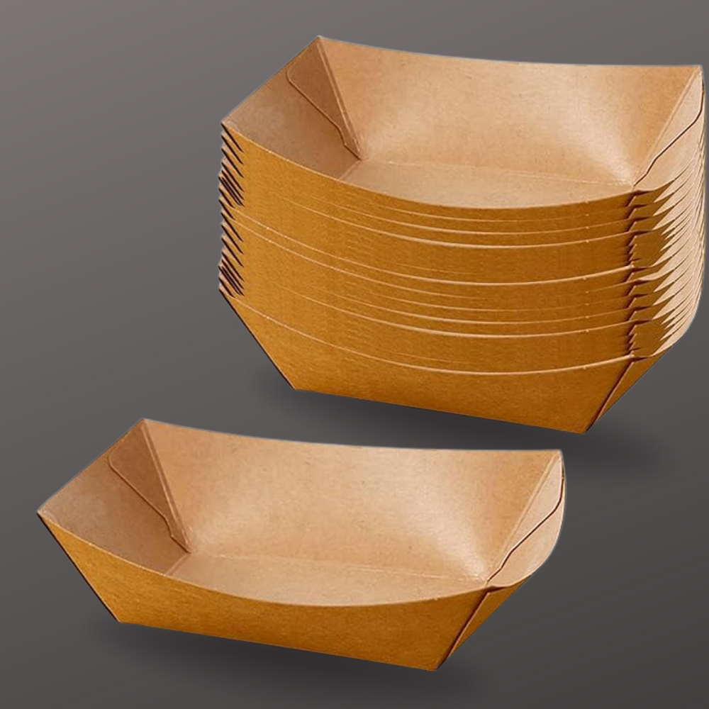 BANDEJA #5 TIPO CANOA KRAFT PE 23OZ 1X250