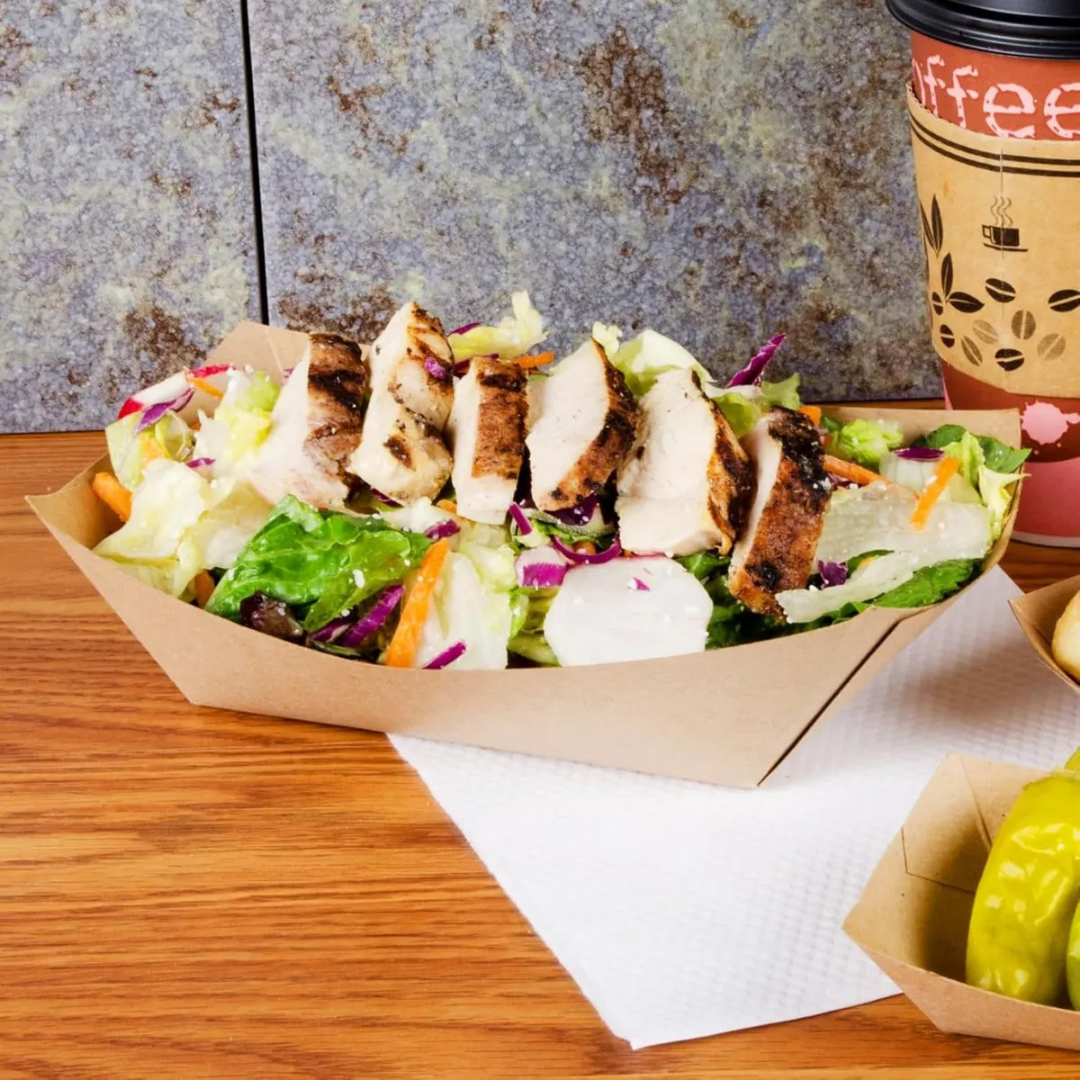 BANDEJA #5 TIPO CANOA KRAFT PE 23OZ 1X250