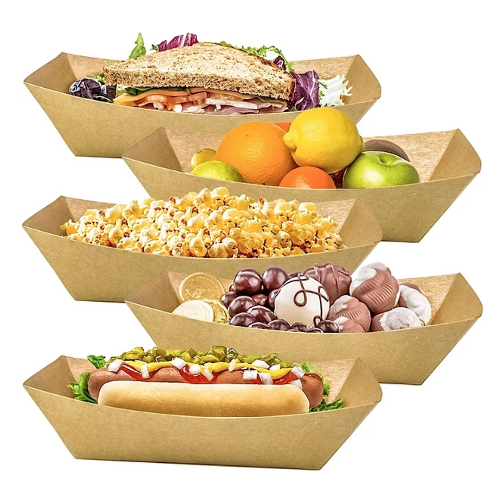 BANDEJA #5 TIPO CANOA KRAFT PE 23OZ 1X250