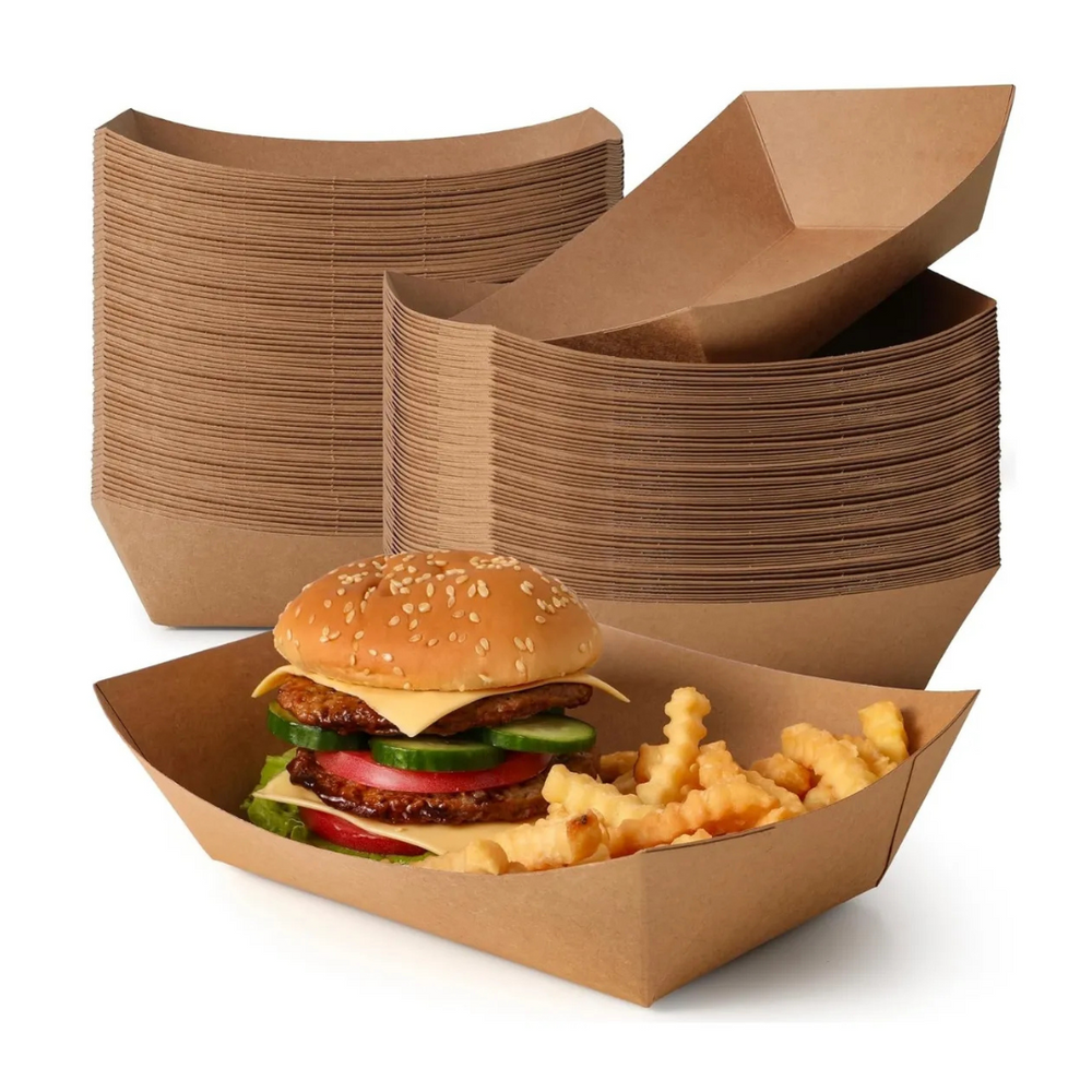 BANDEJA #5 TIPO CANOA KRAFT PE 23OZ 1X250