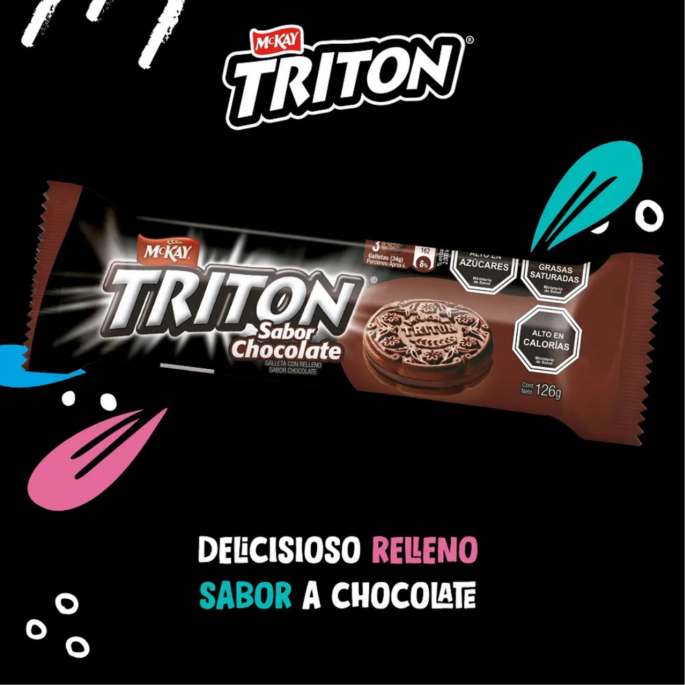 GALLETA TRITON SABOR CHOCOLATE 126G