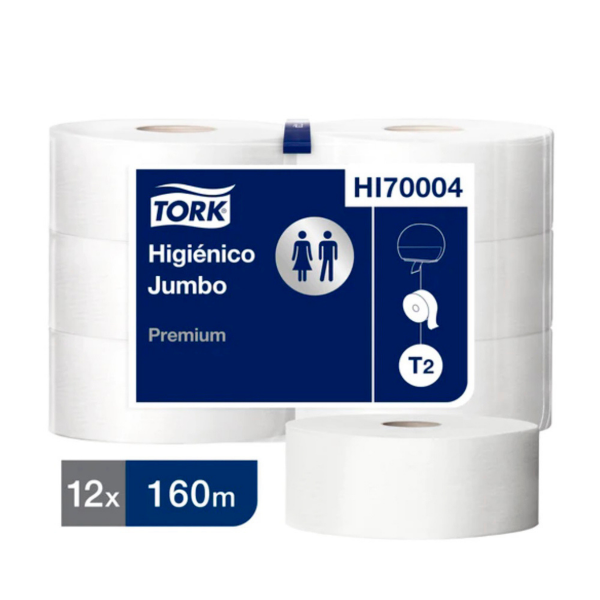 HI70004 TORK PREMIUM HIGIENICO JUMBO D/H 12X160 MT