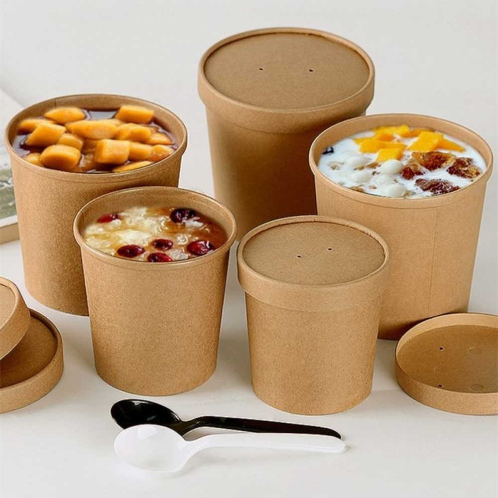 POTE POLIPAPEL KRAFT 16 OZ CON TAPA  1x250