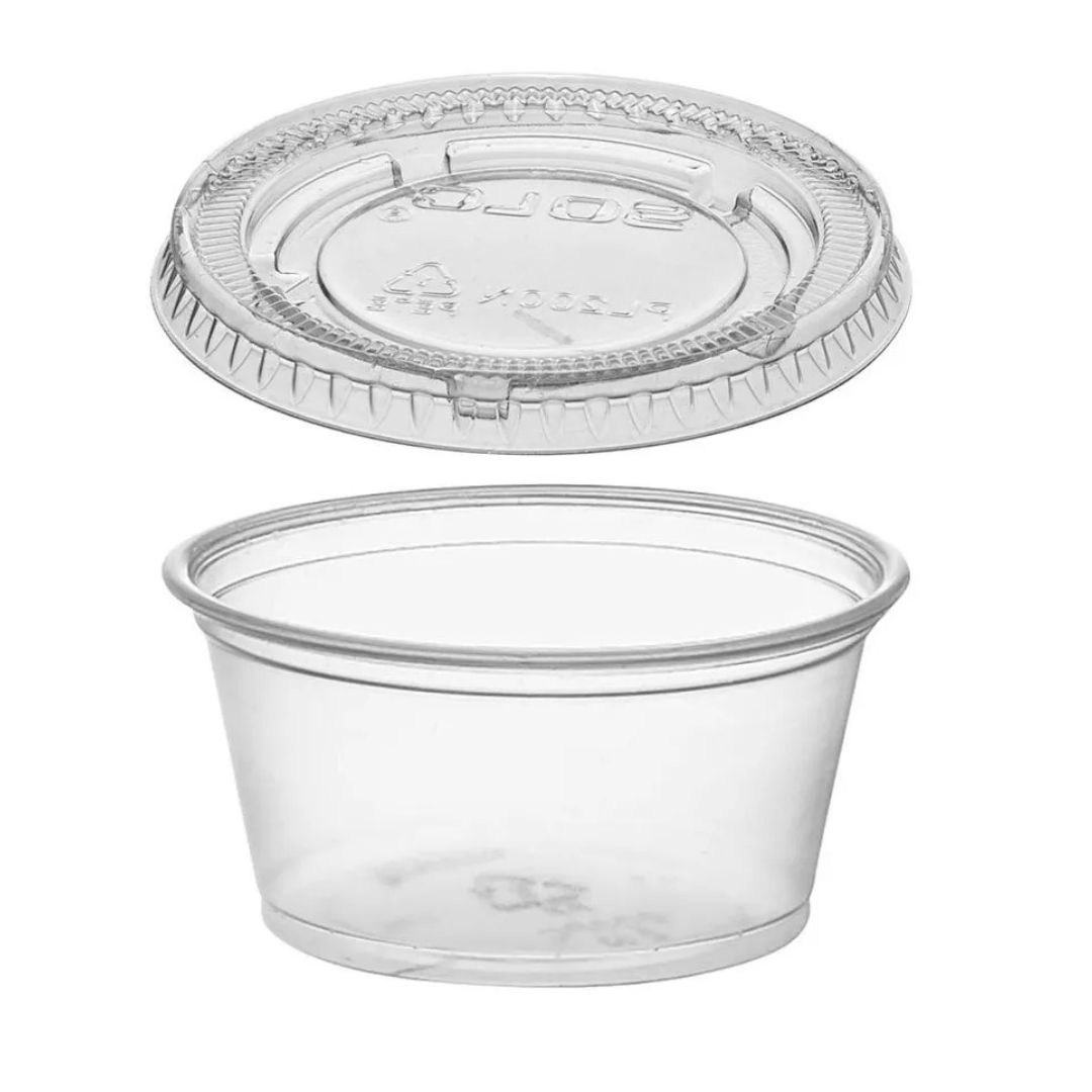 POCILLO TRASLUCIDO 2,5 OZ 1X100