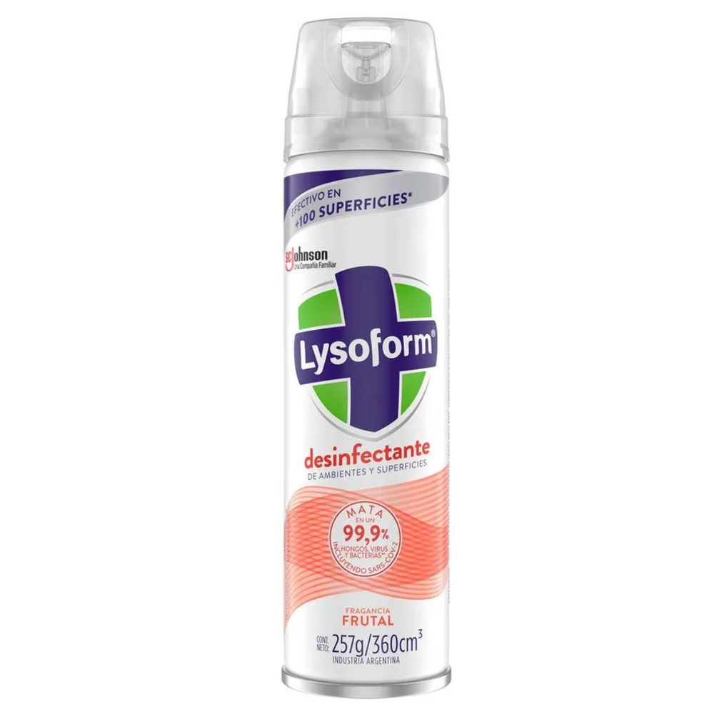 DESINFECTANTE DE AMBIENTES  LYSOFORM FRUTAL AEROSOL 360 ML