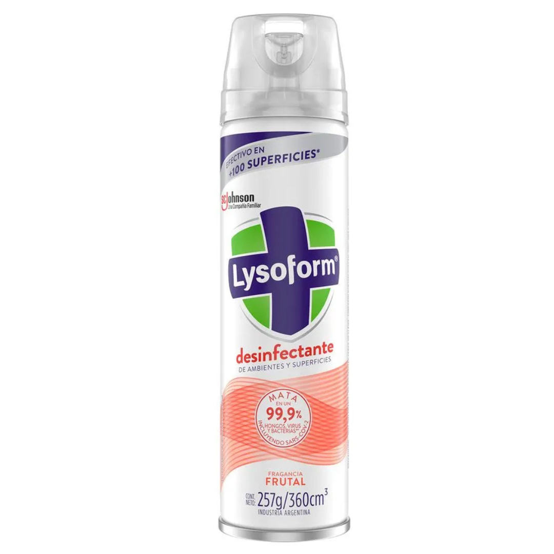 DESINFECTANTE DE AMBIENTES  LYSOFORM FRUTAL AEROSOL 360 ML