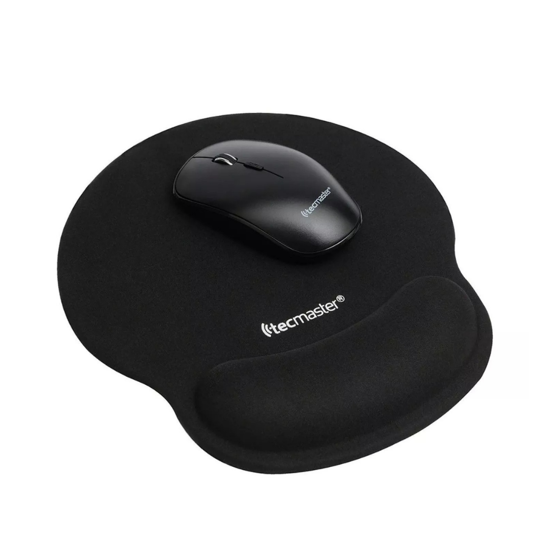 MOUSE PAD GEL ERGONOMICO TECMASTER NEGRO