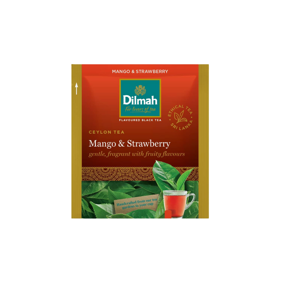TE NEGRO DILMAH GOURMET MANGO Y FRUTILLA 1X25