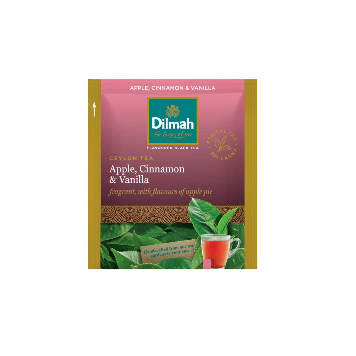 TE NEGRO DILMAH GOURMET MANZANA CANELA VAINILLA 1X25