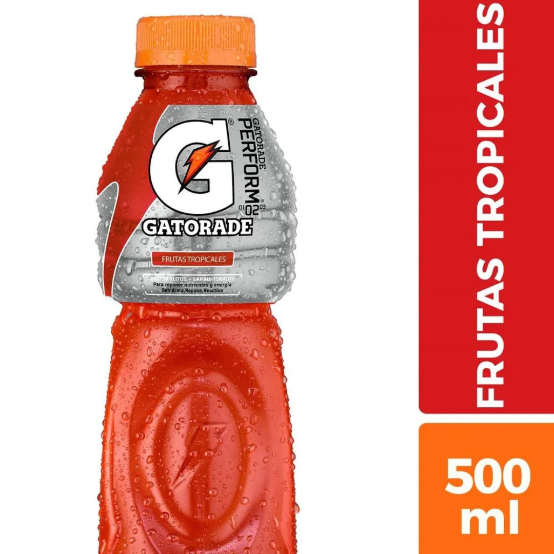 GATORADE ISOTONICA FRUTA TROPICAL 500ML 1X6