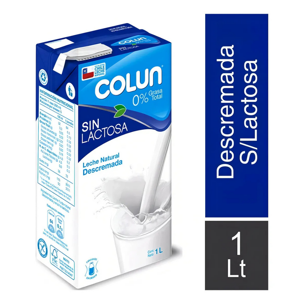 LECHE DESCREMADA S/ LACTOSA COLUN 1L