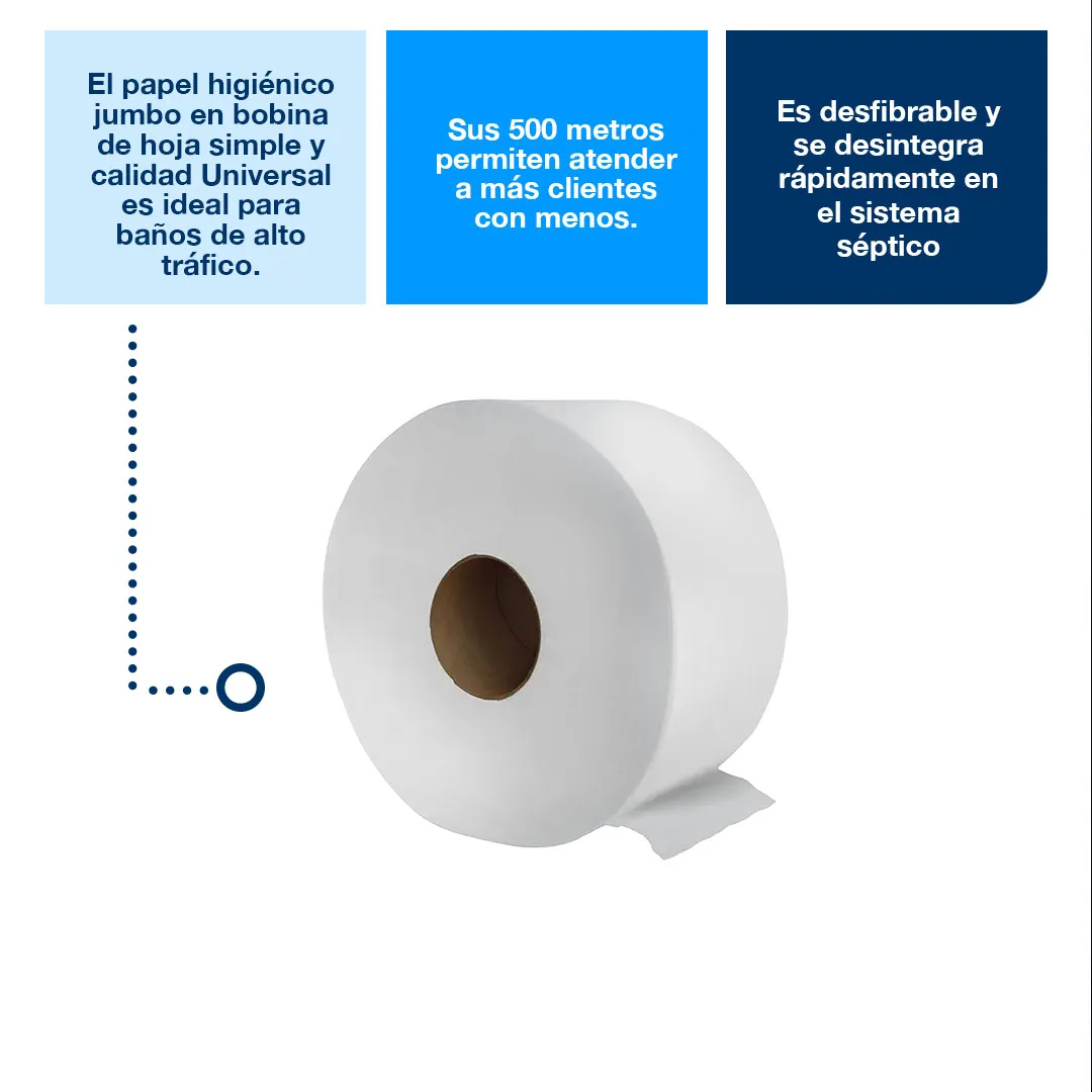 HI55037 TORK UNIVERSAL HIGIENICO JUMBO ECONOMICO H/S 4X500 MT