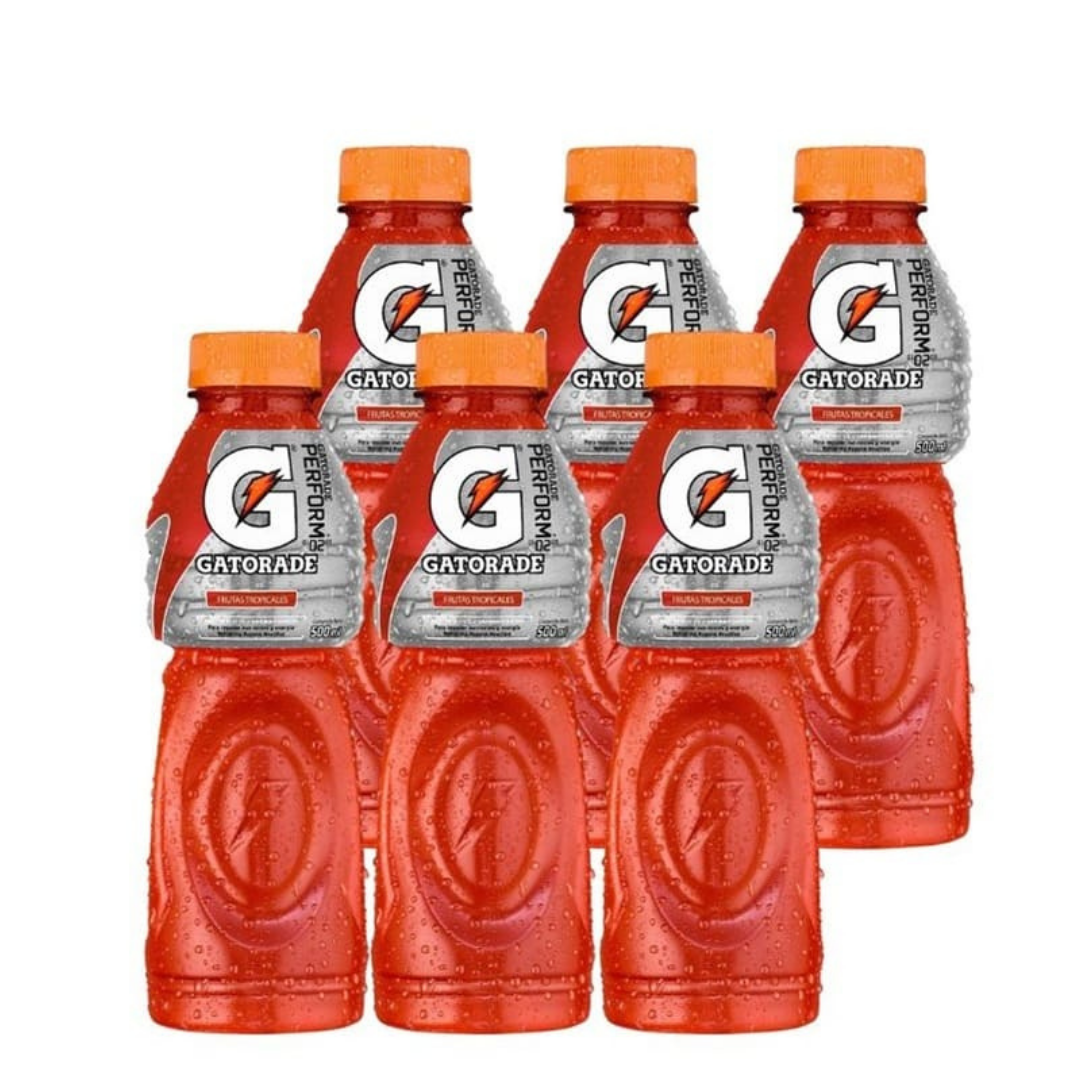 GATORADE ISOTONICA FRUTA TROPICAL 500ML 1X6