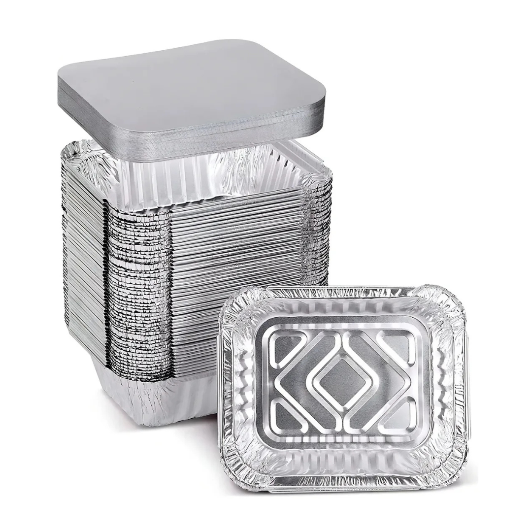 BANDEJA ALUMINIO 500 ML CON TAPA CARTON ALUMINIO (1X20) C10