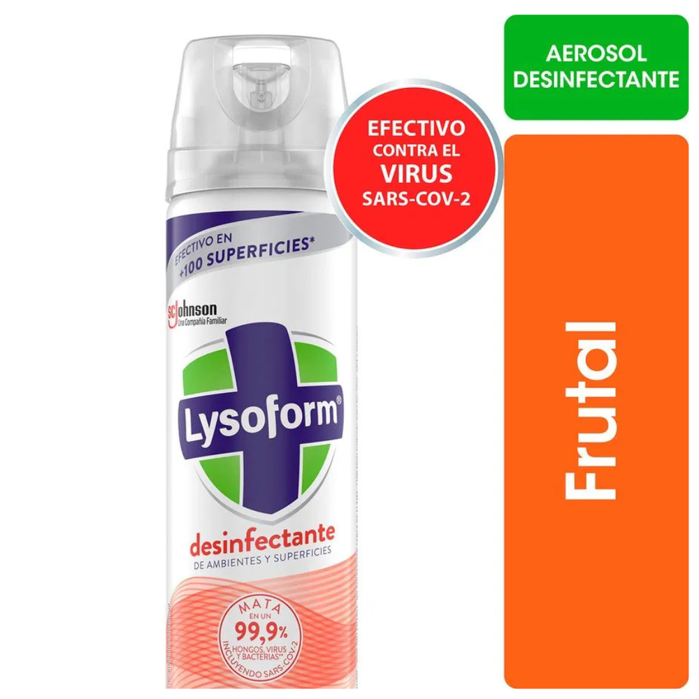 DESINFECTANTE DE AMBIENTES  LYSOFORM FRUTAL AEROSOL 360 ML