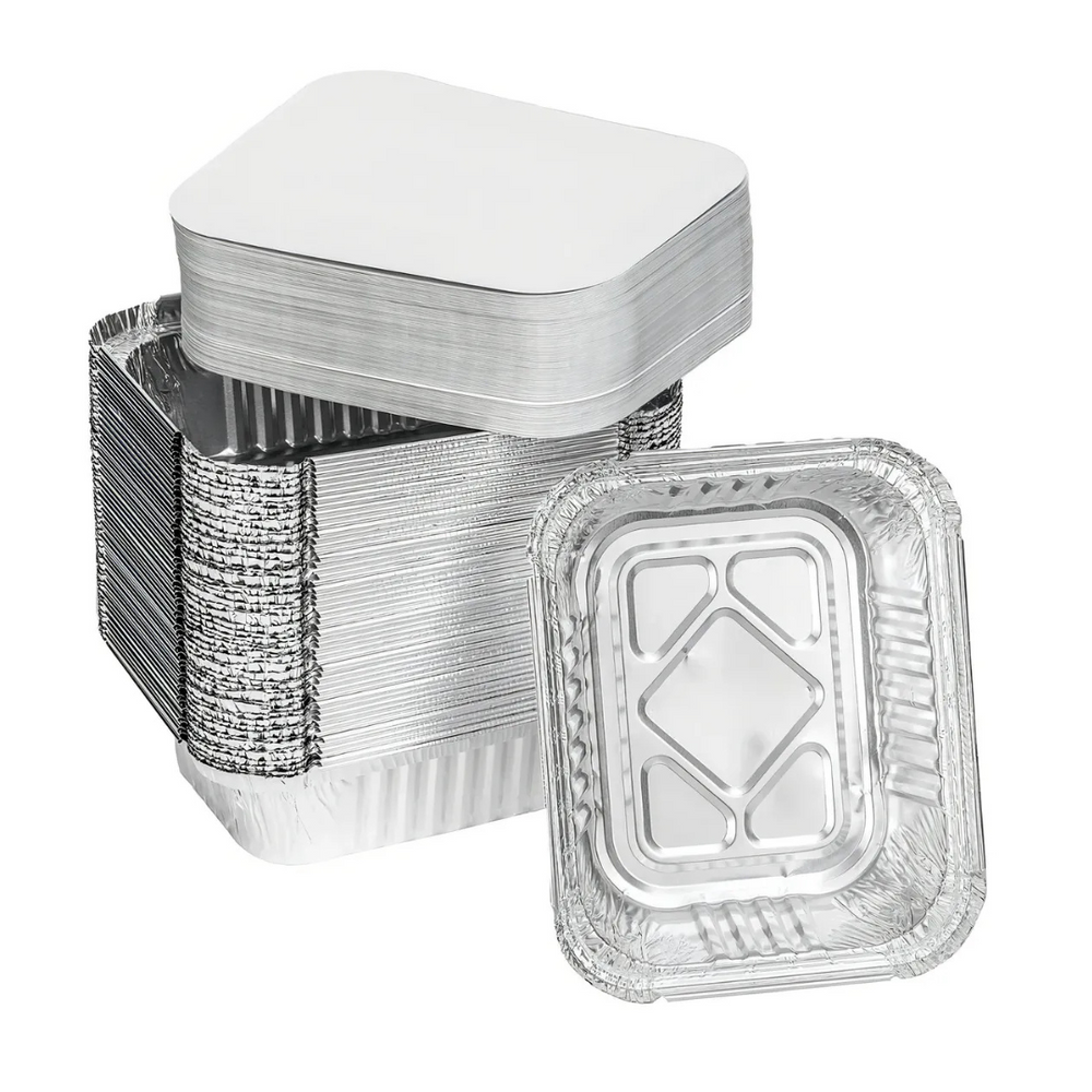 BANDEJA ALUMINIO 500 ML CON TAPA CARTON ALUMINIO (1X20) C10