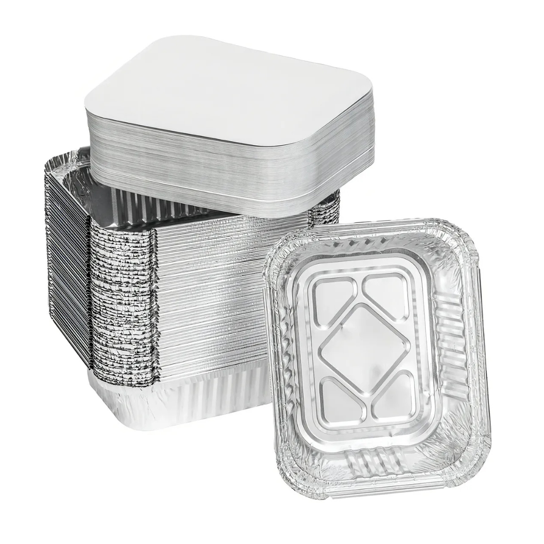 BANDEJA ALUMINIO 500 ML CON TAPA CARTON ALUMINIO (1X20) C10