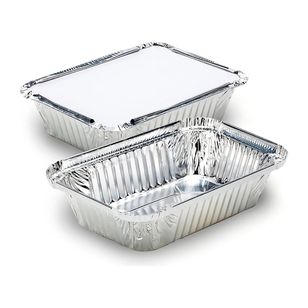 BANDEJA ALUMINIO 500 ML CON TAPA CARTON ALUMINIO (1X20) C10