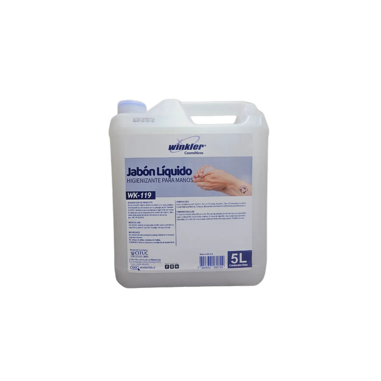 JABÓN HIGIENIZANTE PARA MANOS CON TRICLOSÁN  5 LT