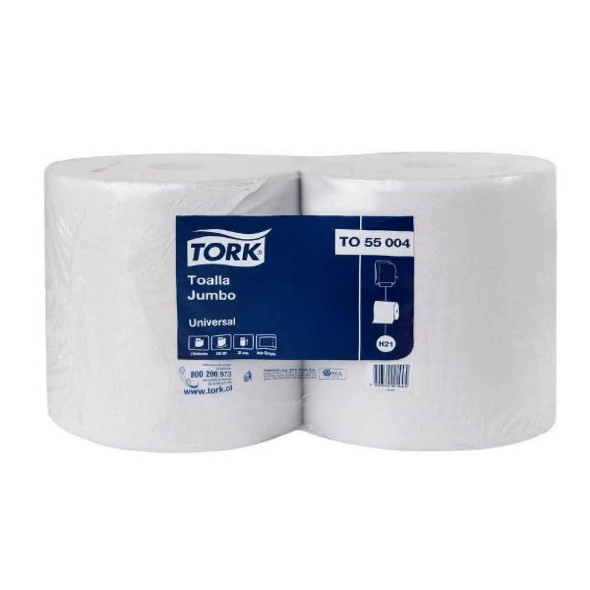 TO55004 TORK UNIVERSAL TOALLA JUMBO H/S 2X250 MT