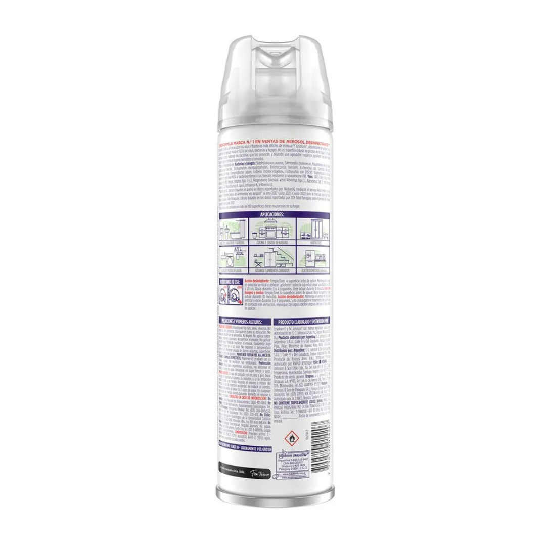 DESINFECTANTE DE AMBIENTES  LYSOFORM FRUTAL AEROSOL 360 ML