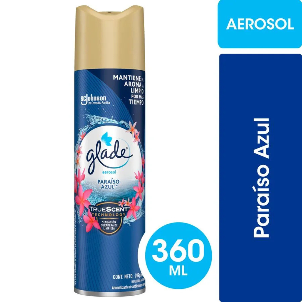 DESODORANTE AMBIENTAL GLADE 360 PARAISO AZUL