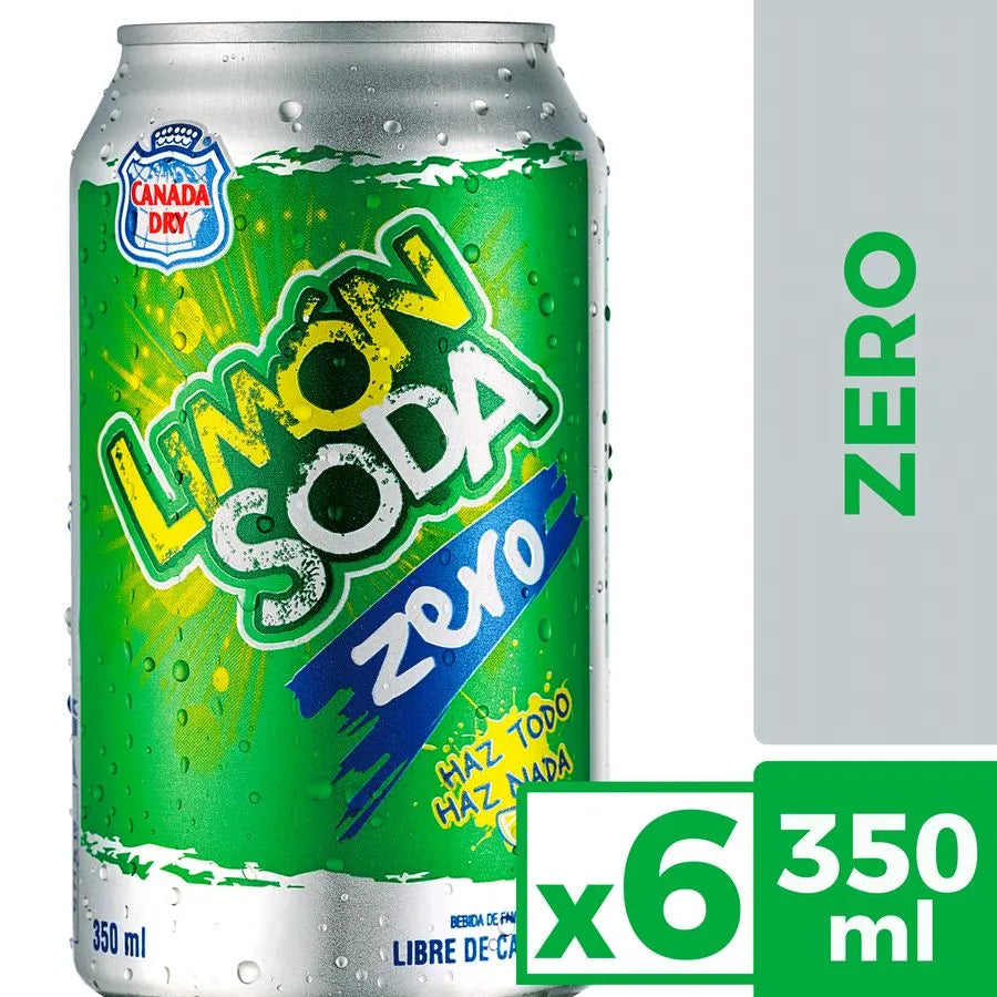 BEBIDA EN LATA LIMON SODA ZERO 350ML 1X6
