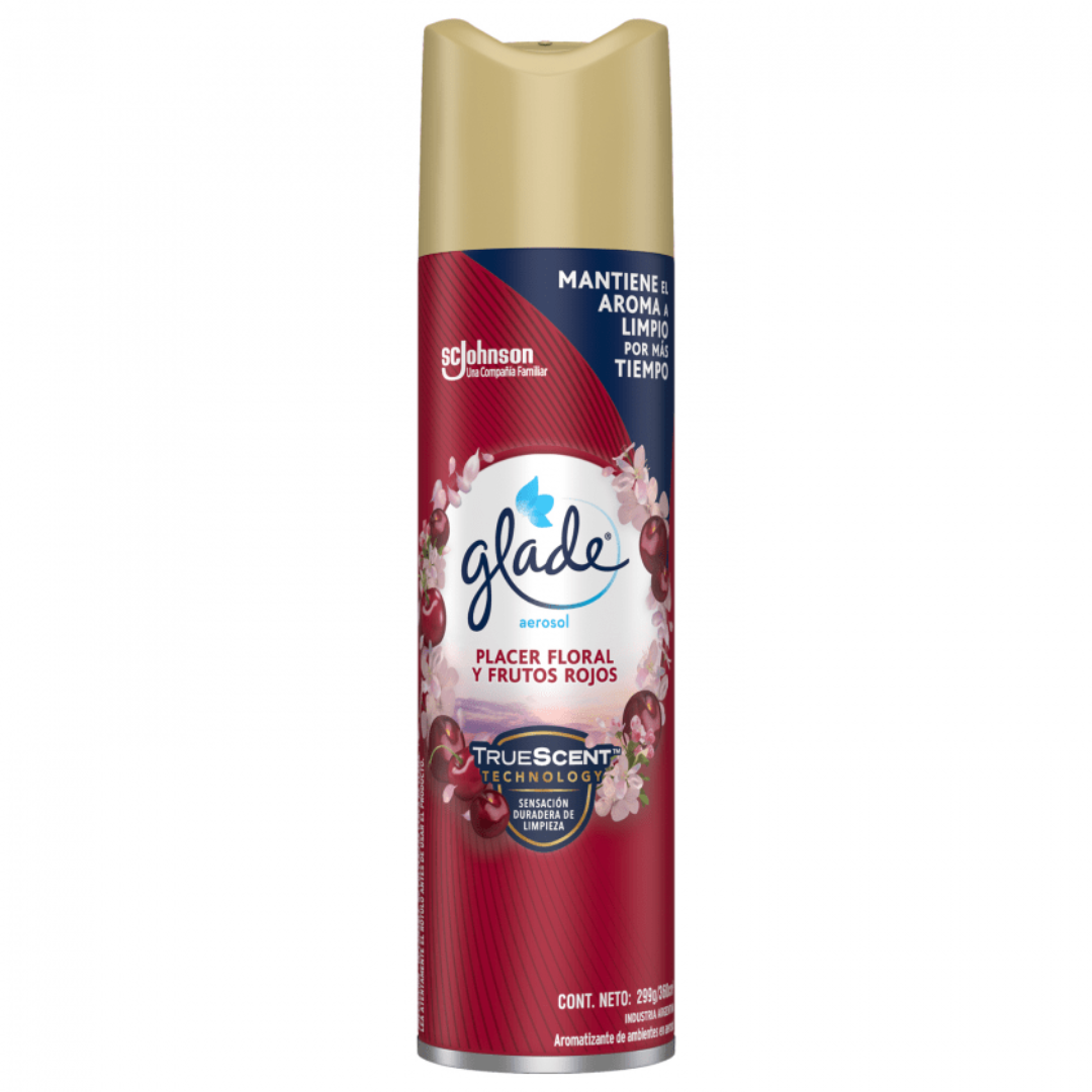 DESODORANTE AMBIENTAL GLADE 360 PLACERES FLORAL Y FRUTOS ROJOS