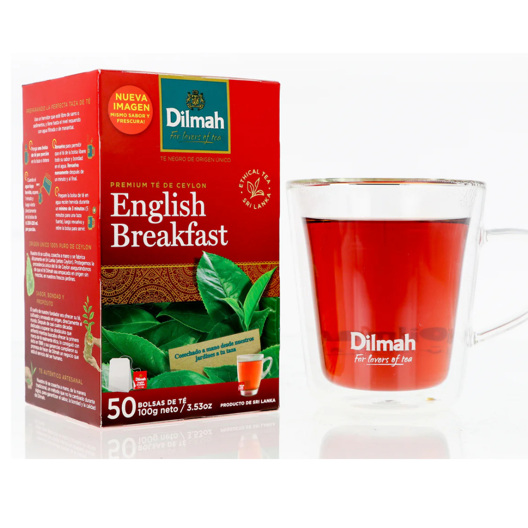 TE NEGRO CEYLON DILMAH ENGLISH BREAKFAST 50 BOLSITAS