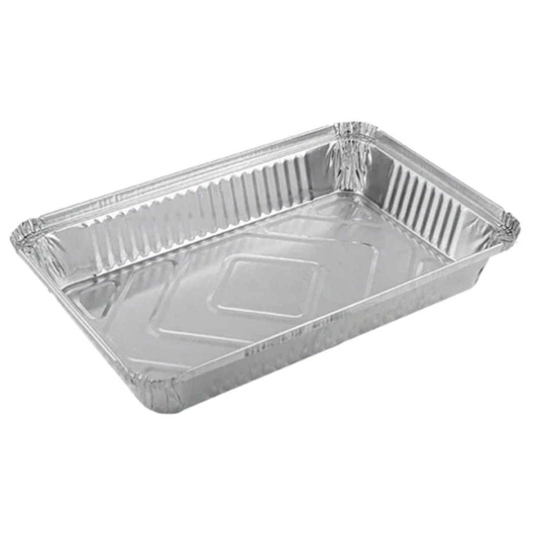BANDEJA ALUMINIO 2200CC CON TAPA CARTON ALUMINIO 1X20 C40