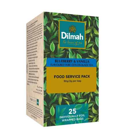 TE NEGRO DILMAH GOURMET ARANDANO VAINILLA 1X25