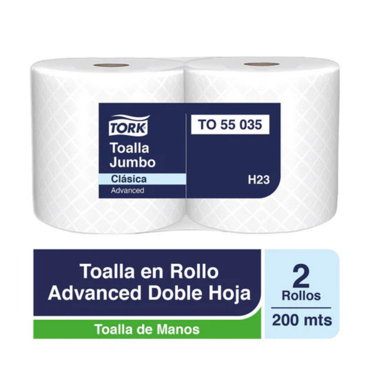 TO55035 TORK ADVANCED TOALLA JUMBO D/H 2X200 MT
