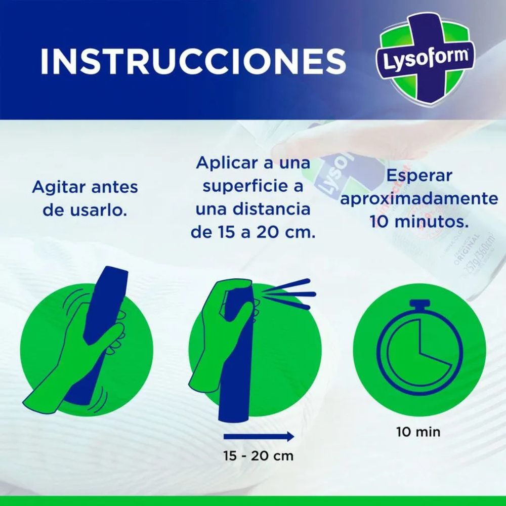 DESINFECTANTE DE AMBIENTES  LYSOFORM FRUTAL AEROSOL 360 ML