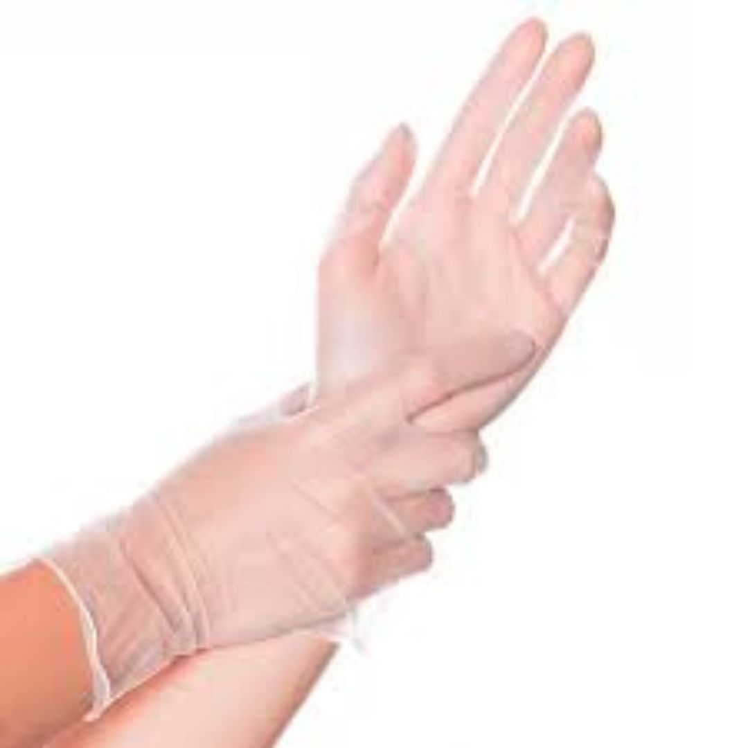 GUANTE VINILO TRANSLUCIDO TALLA M 1X 100